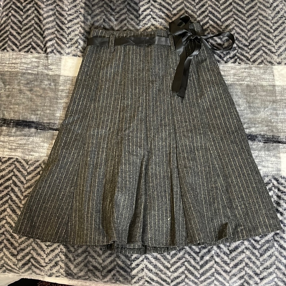 High waist pinstripe skirt